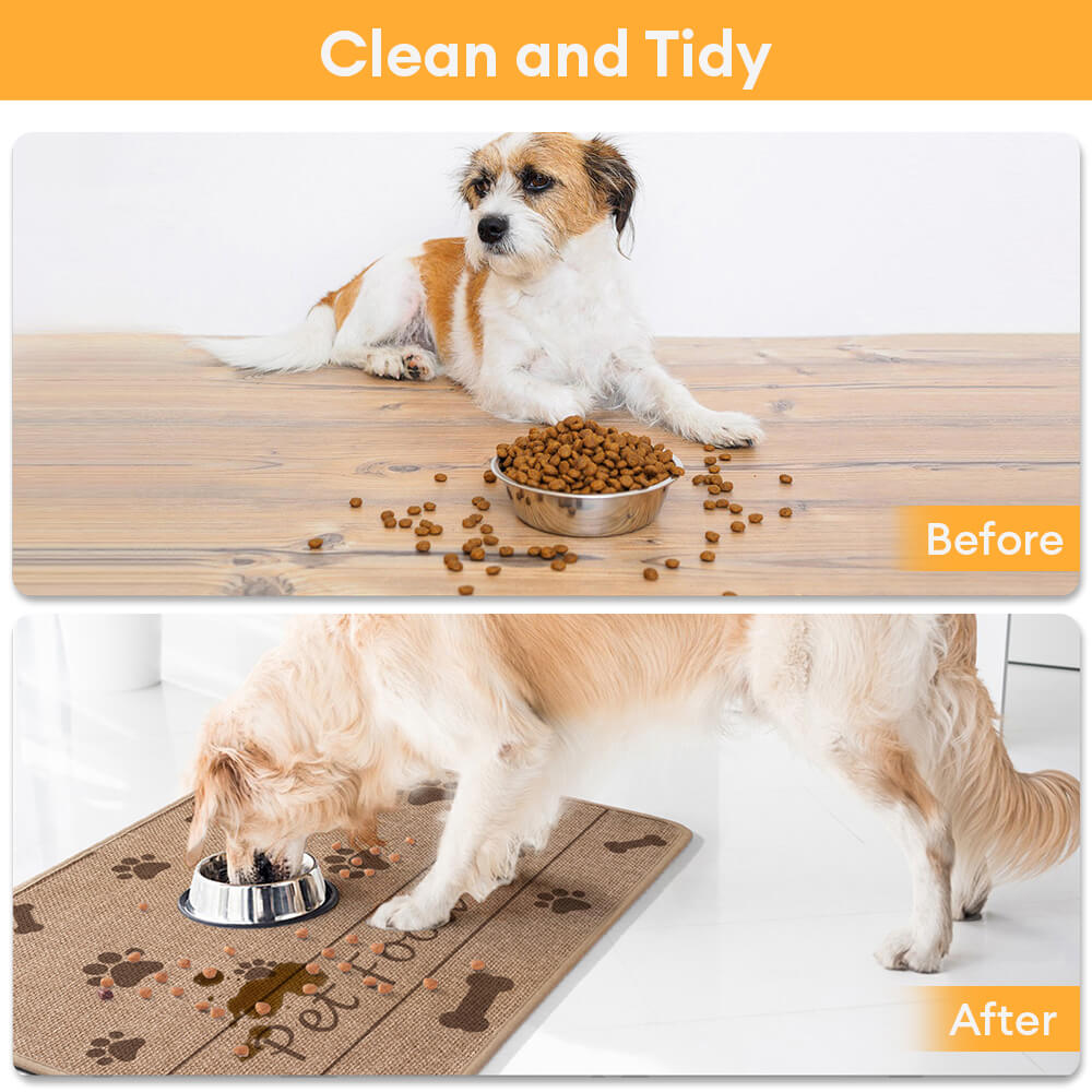 Pata & Alfombrilla absorbente antideslizante con diseño de hueso para perros y gatos