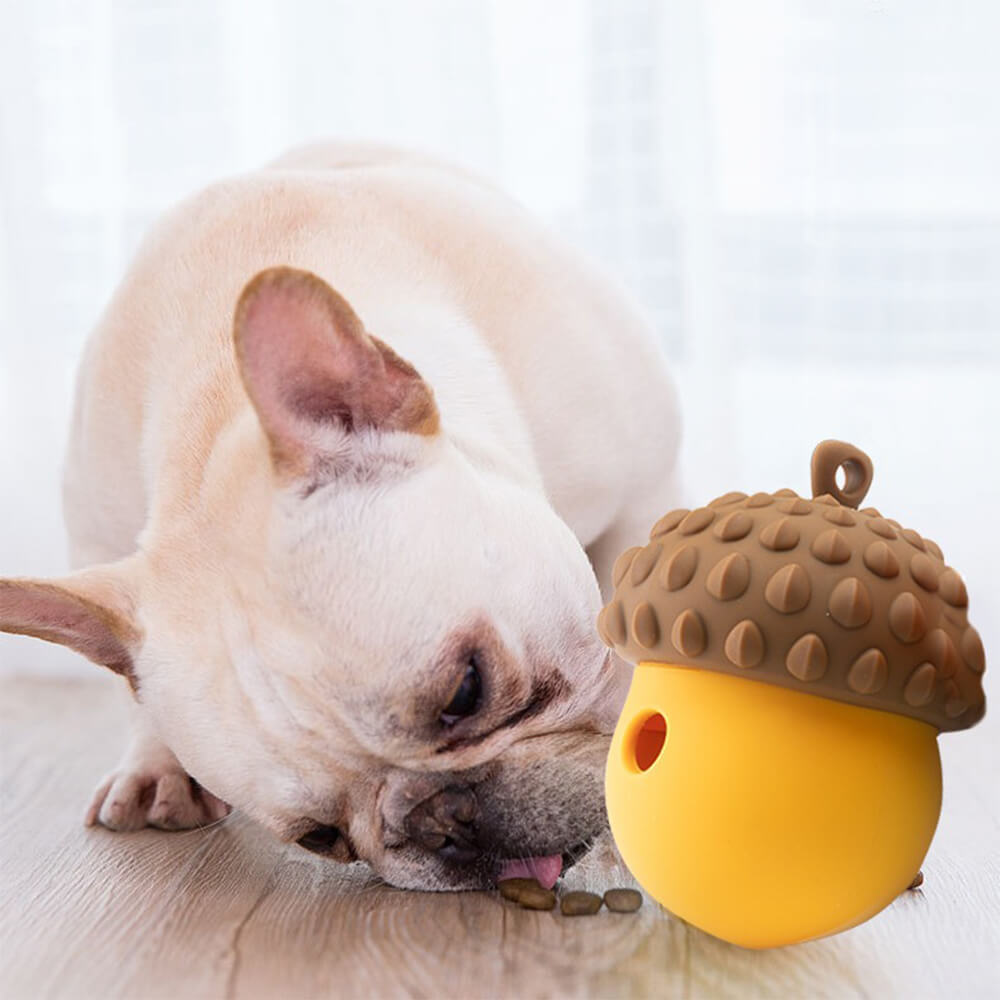 Boule de nourriture interactive en forme de pomme de pin, jouet pour chien à alimentation lente