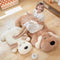 Plush Dog-Shaped Doll Faux Fleece Decorative Lounger Rug