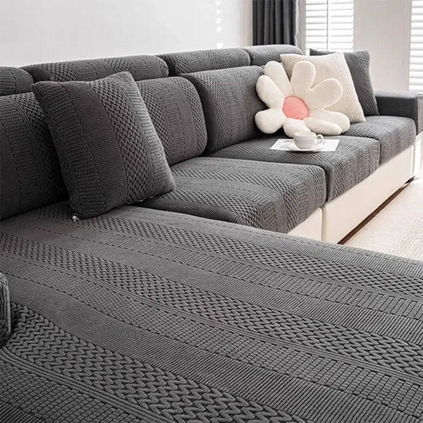 Polar Fleece Soft Antistatic Protection Sofa Stretch Full Wrap Couch Cover