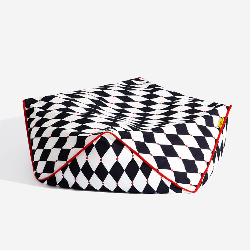 FunnyFuzzy Polygonaler Sitzsack für Haustiere