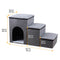 Portable Multi-Functional Foldable Dog Stairs with Storage and Condo
