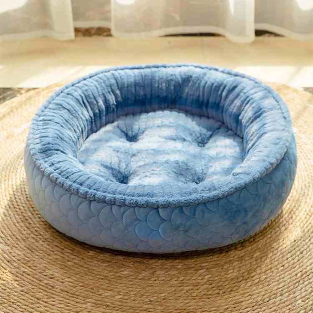 Round Warm Snuggle Nest Orthopedic Support Dog & Cat Bed