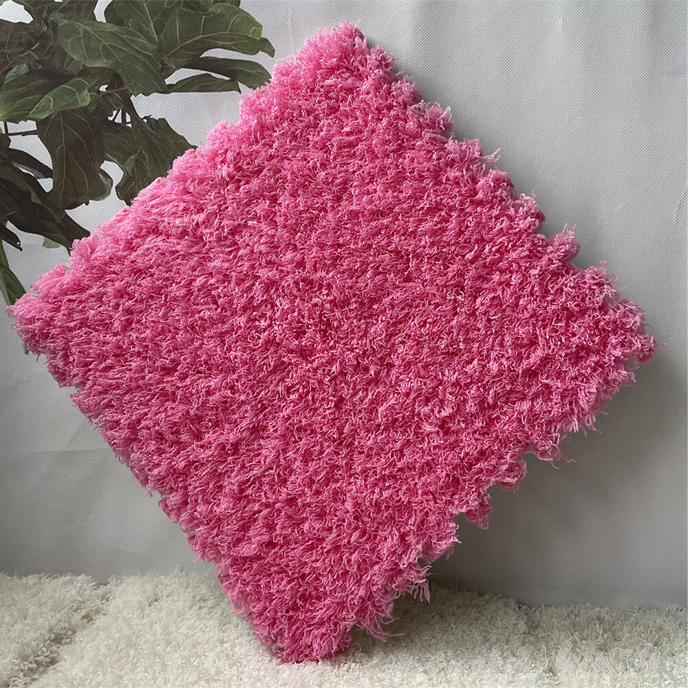 Shaggy Plush Washable Interlocking Home Area Rug Tiles