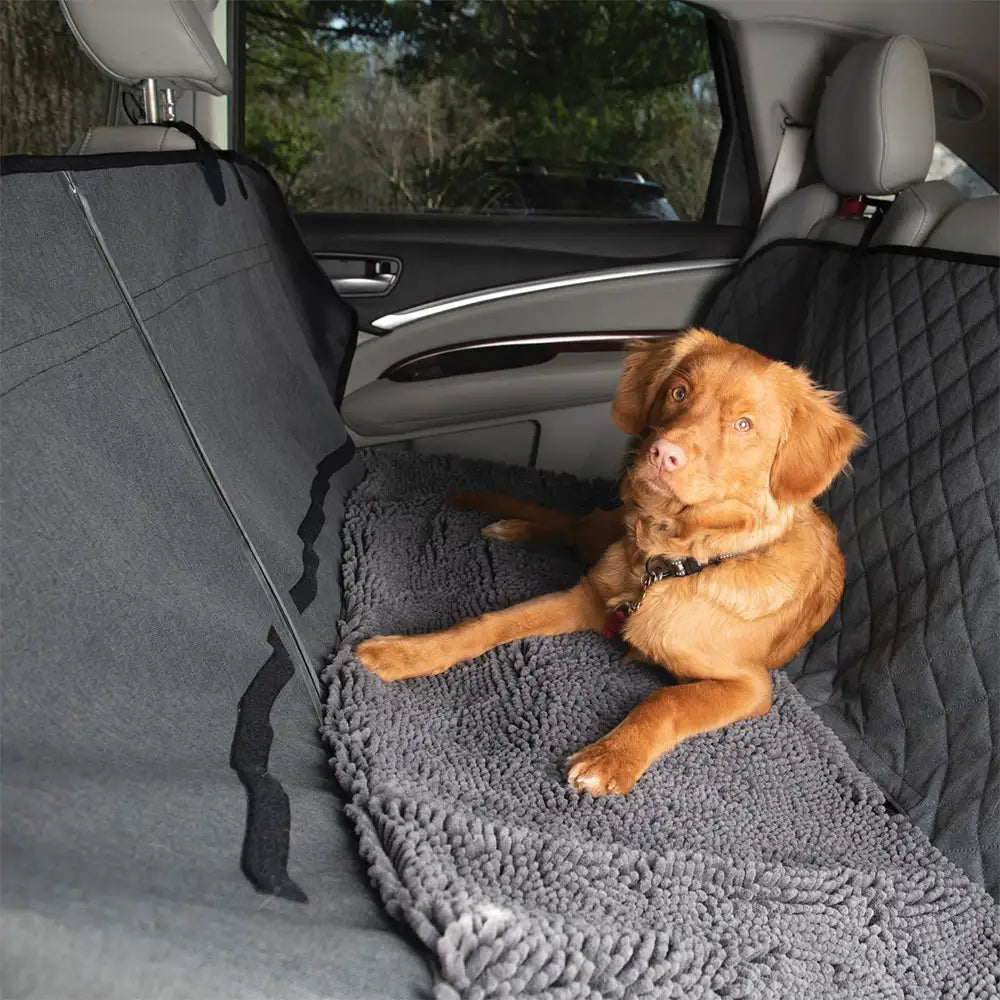 Soft Chenille Waterproof Dirt-Resistant Pet Backseat Protector Hammock Dog Car Seat Cover