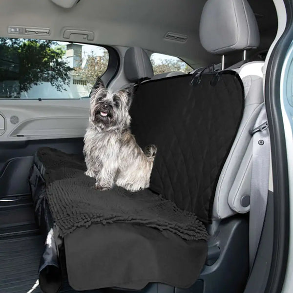 Soft Chenille Waterproof Dirt-Resistant Pet Backseat Protector Hammock Dog Car Seat Cover