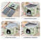 Soft Plush Foldable Dual-Level Cat House with Scratch Board