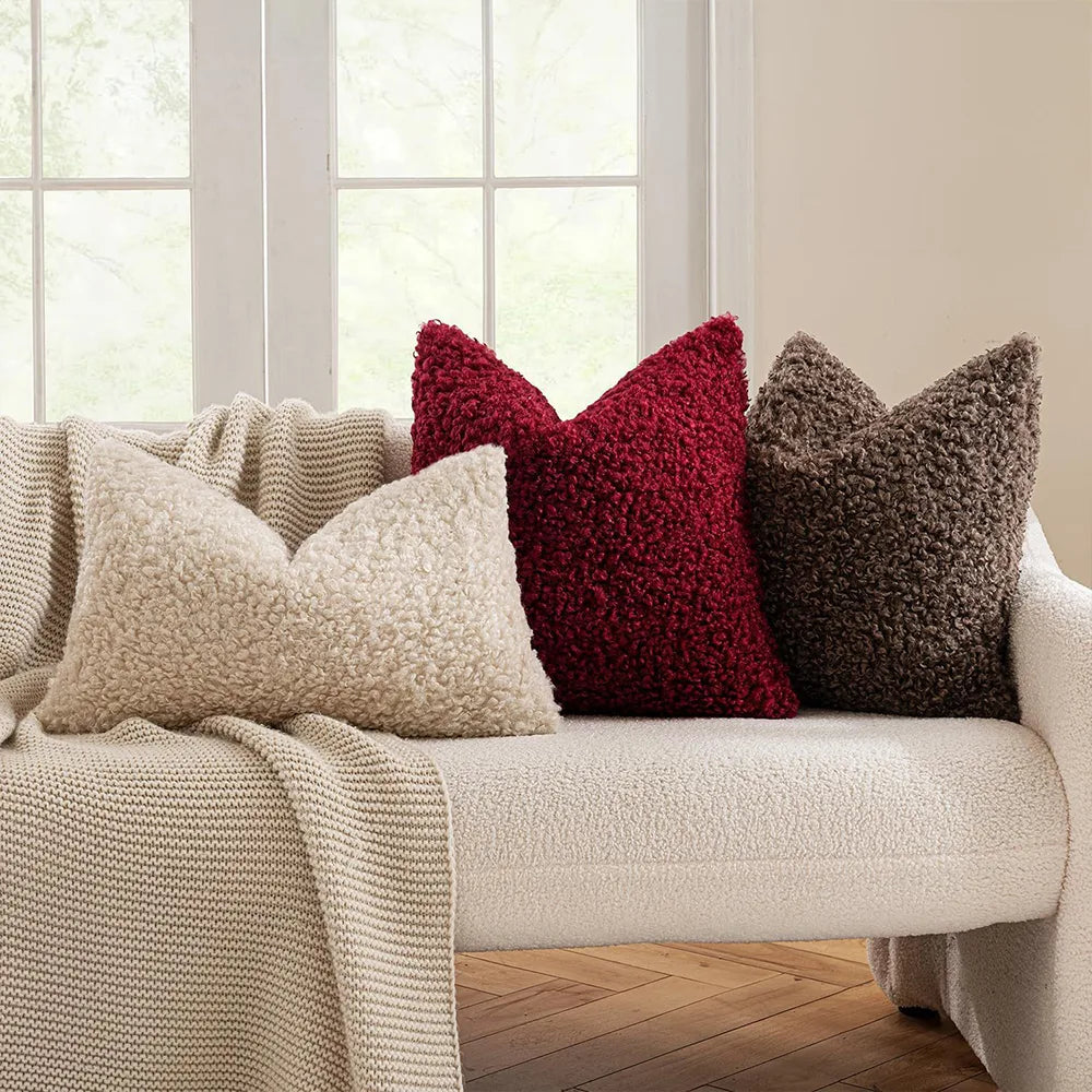 Almohada de sofá decorativo de terciopelo de Teddy suave