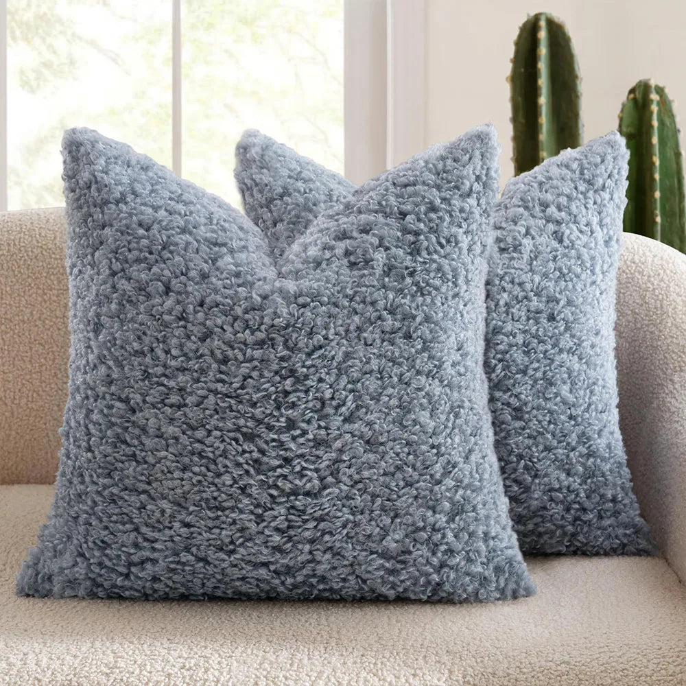 Almohada de sofá decorativo de terciopelo de Teddy suave