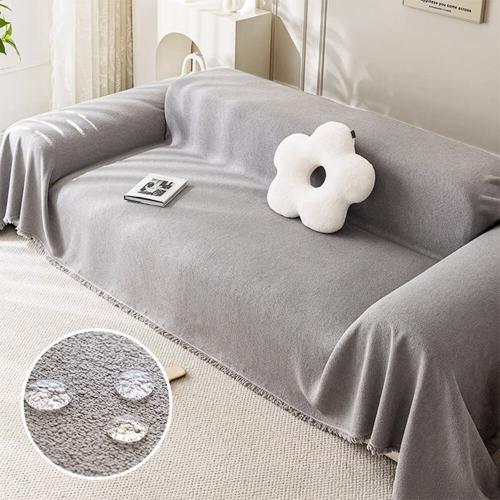 Soft Waterproof Teddy Plush Throw Couch Cover