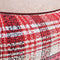 Camino de cuero y cama de cuero de faux a cuadros vintage