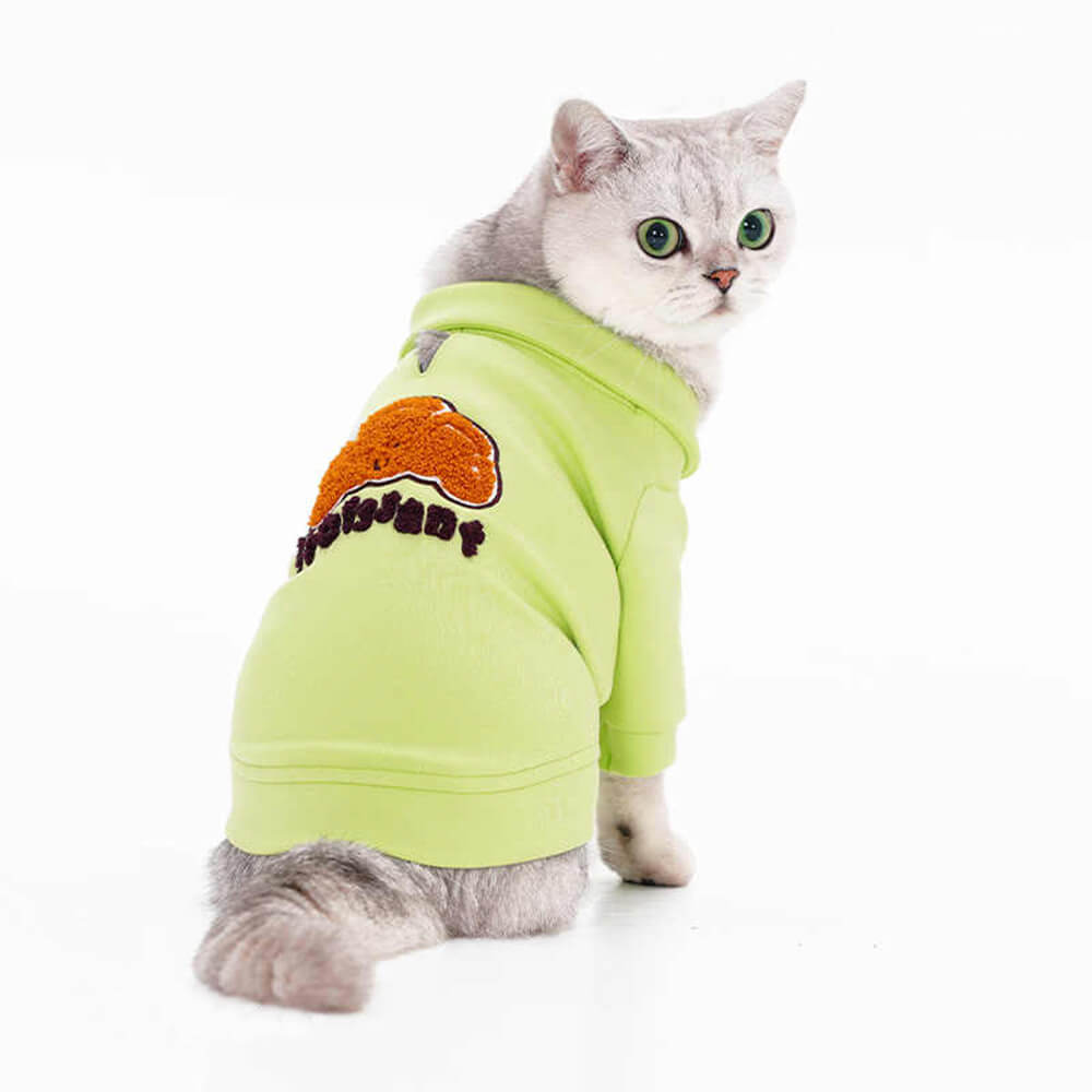 Stylish Warm Thick Elastic Button Dog Sweatshirt Coat