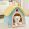 Vintage Plaid Cozy Plush Warm Foldable Cat Cave Dog House
