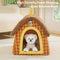 Vintage Plaid Cozy Plush Warm Foldable Cat Cave Dog House
