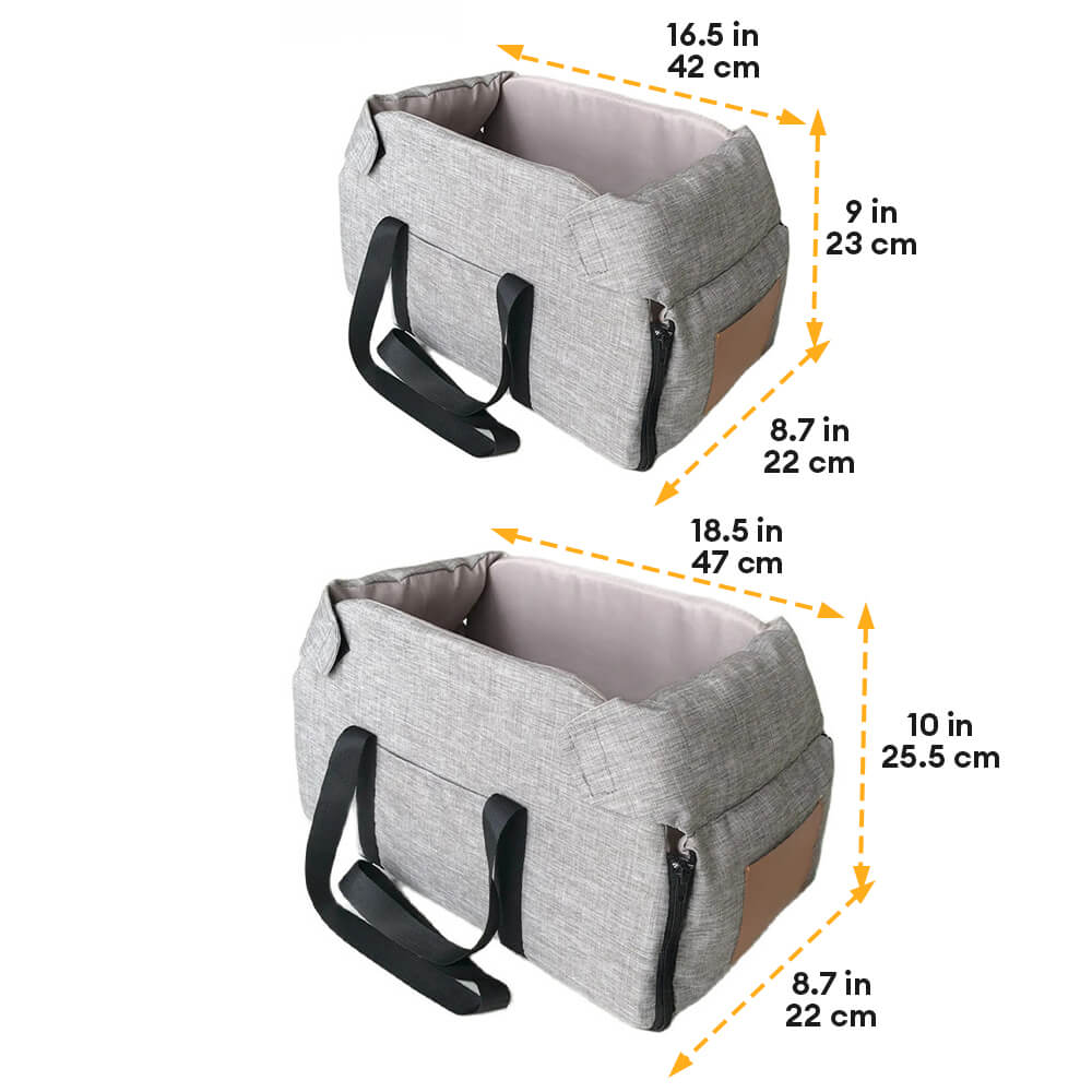 Non-Slip Detachable Contrast Color Cat & Dog Car Seat Bed