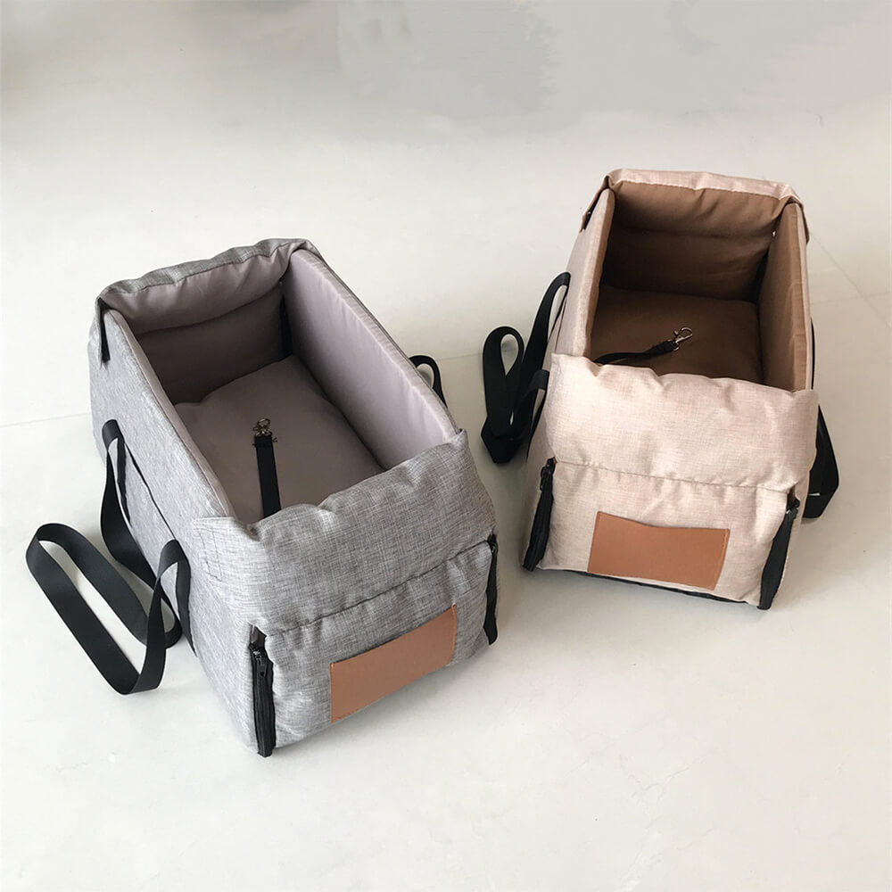 Non-Slip Detachable Contrast Color Cat & Dog Car Seat Bed