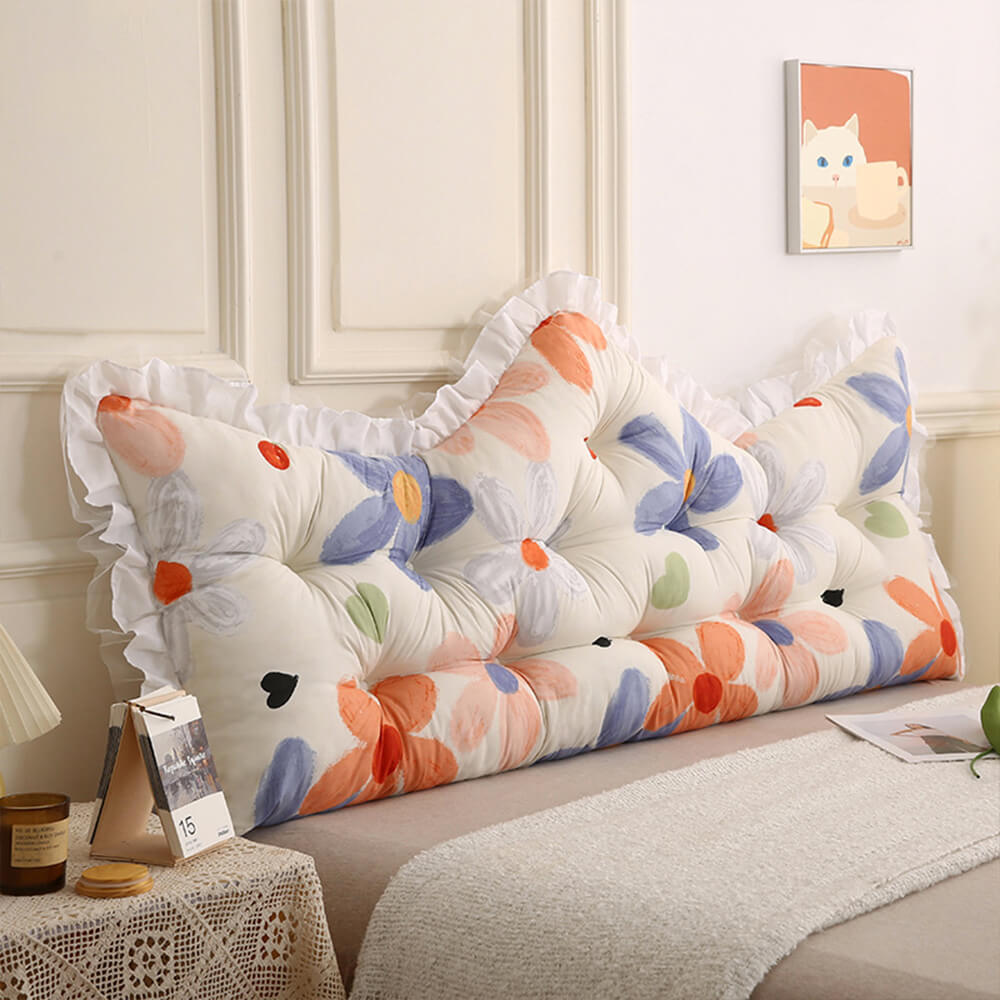 Crown Bedside Lace Princess Headboard Pillow