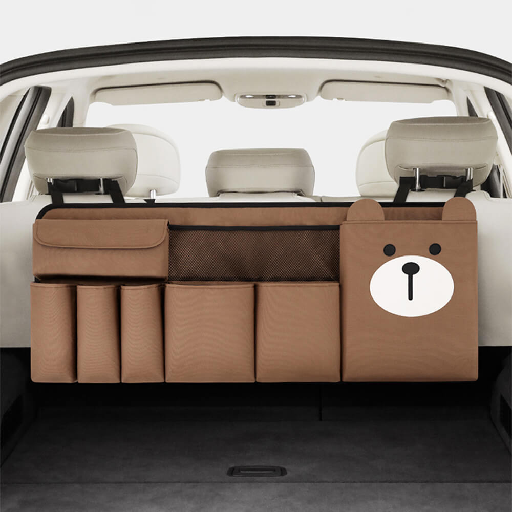 Cute Multifunctional Car Trunk Storage Bag – Keep Things Tidy with a Fun Touch