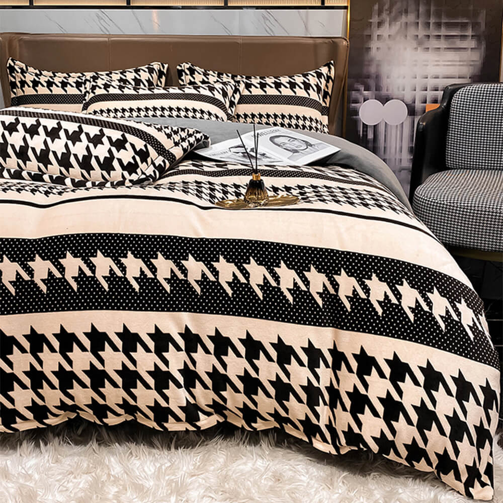 Elegante estilo europeo Velvet Velveto Antiestático de calidez Red de la cama
