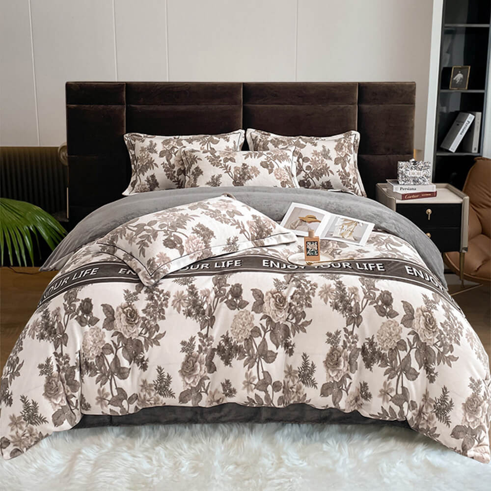 Elegante estilo europeo Velvet Velveto Antiestático de calidez Red de la cama