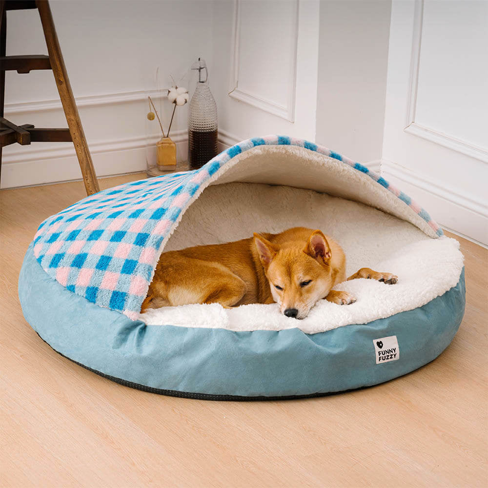 Round Canopy Dream Hideaway Dog Bed Pet Nest Bed