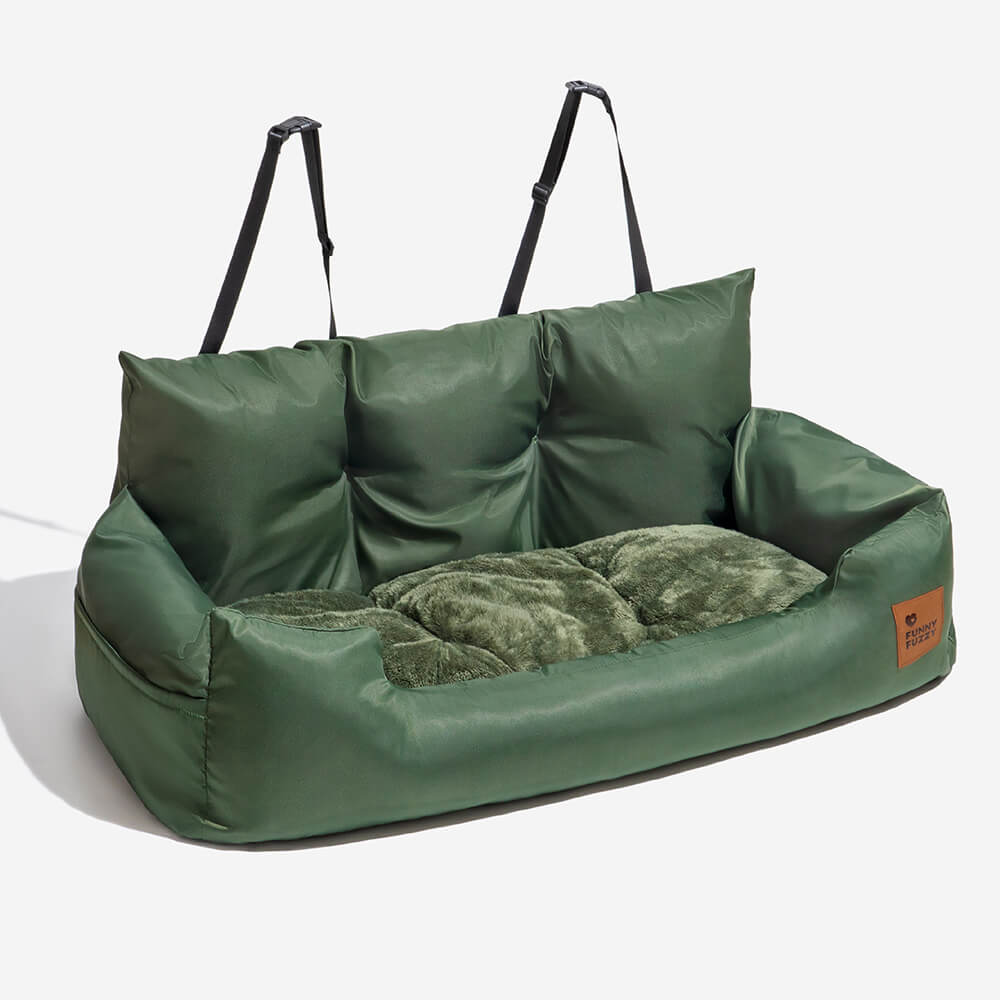 Cama para asiento trasero de coche para perros mediano y grande impermeable de seguridad con refuerzo de viaje