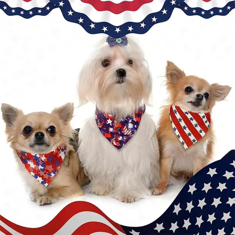 American Flag Star And Strips Dog Bandana