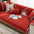 Decoración geométrica sólida <tc>Color</tc> Funda de sofá cómoda y antideslizante de chenilla
