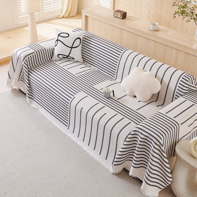 Mehrfarbiger Sofabezug mit geometrischem Muster – modernes Design für ein stilvolles Zuhause