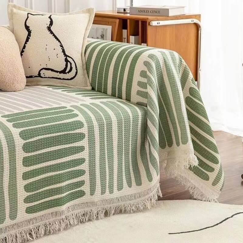 Mehrfarbiger Sofabezug mit geometrischem Muster – modernes Design für ein stilvolles Zuhause