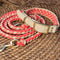 Collar de perros anti-Pull de cuero tejido a mano y set de correa