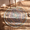 Hand-woven Cotton Linen Vintage Round Rug