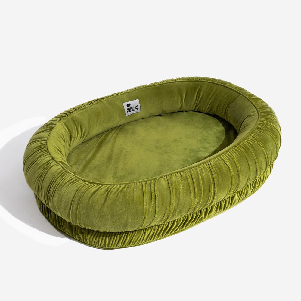 Support orthopédique ovale, lit confortable pour chien et chat, amovible