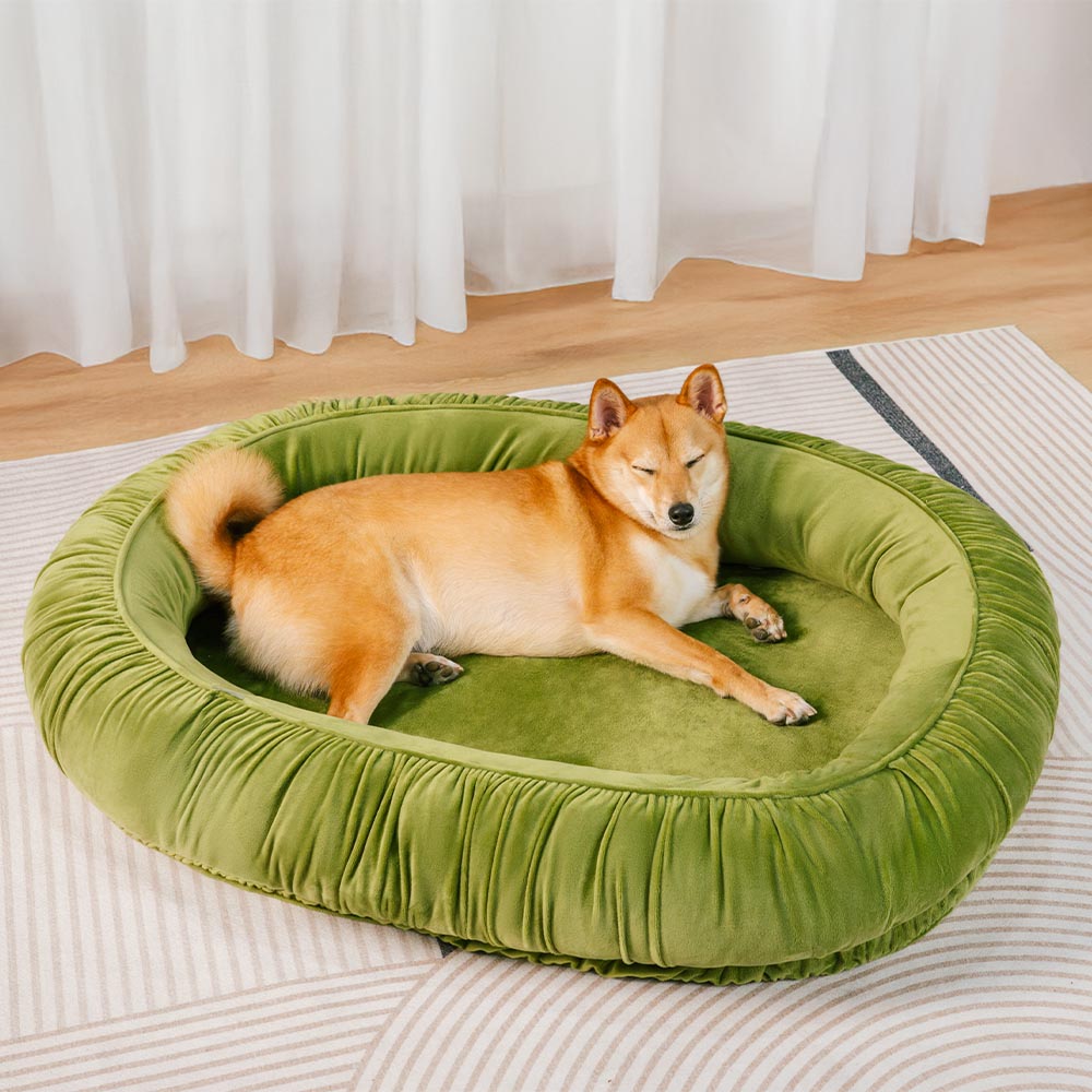 Support orthopédique ovale, lit confortable pour chien et chat, amovible