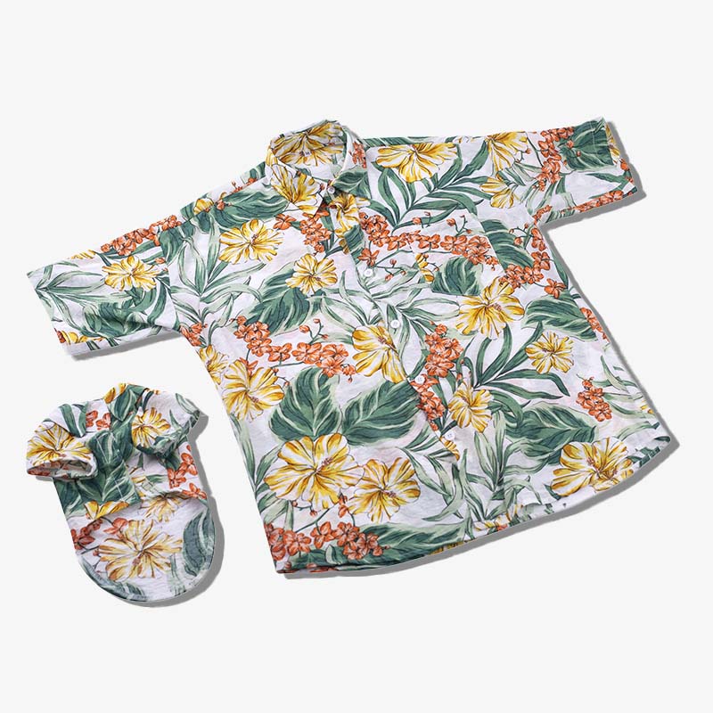 Hawaiian Matching Shirt For Dog and Owner Clothes