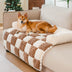 Matín de perro de sofá sofá acogedor a cuadros - Snugpad