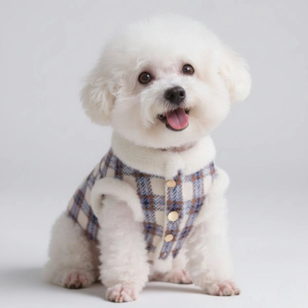 Plaid Fleece Pullover Dog Jacket - A Warm and Stylish Winter Jacket