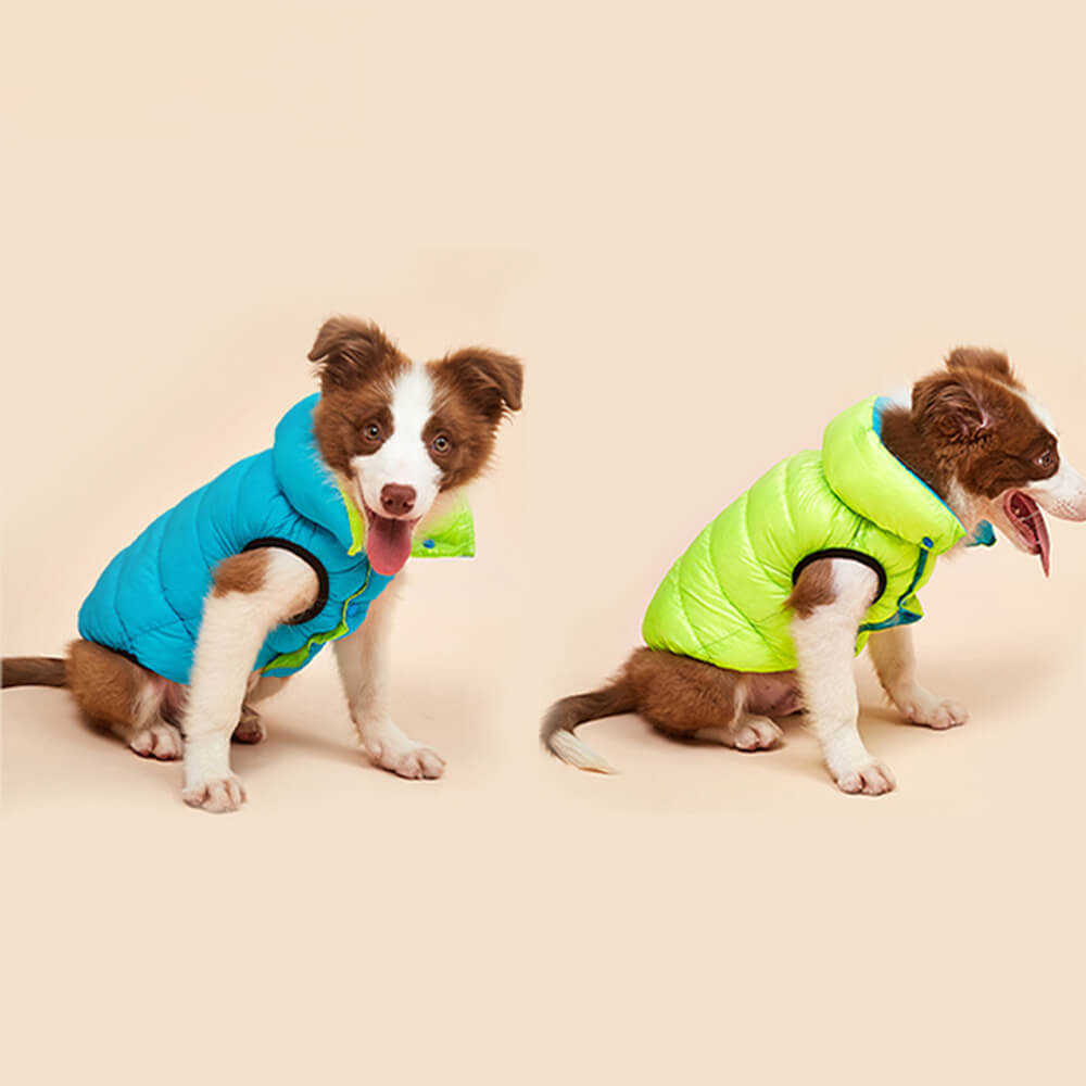 Lightweight Warm Down Reversible Dog Vest Clothes