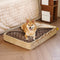 Fluffy Warm Detachable Orthopedic Dog Bed- Checker Cocoon