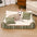 Plush Warm Stripe Orthopedic Dog & Cat Sofa Bed With Pillows- Grove Couch
