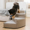 Luxe Water-repellent Faux Leather Removable Spiral Pet Stairs - StepEase