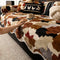 Stylish Color-Blocked Faux Rabbit Fur Soft Non-Slip Irregularly Shaped Couch Cover