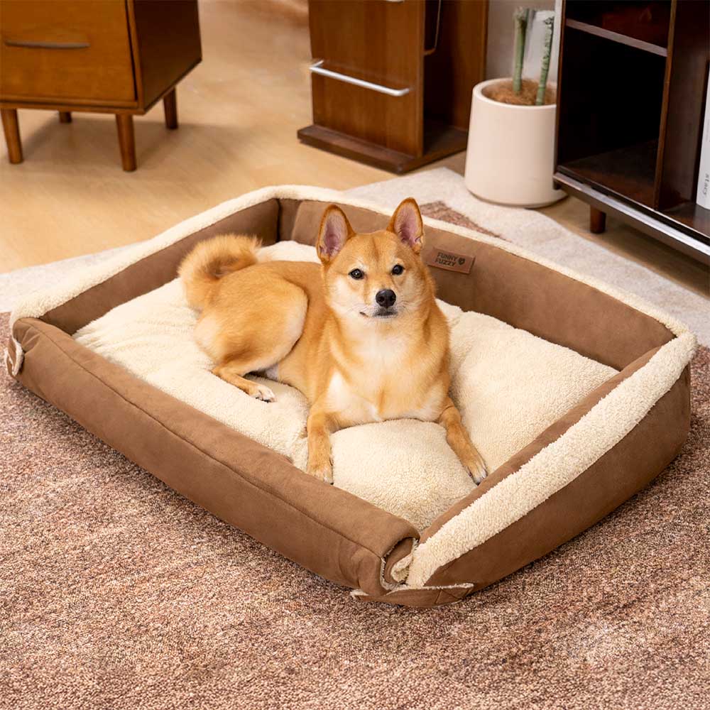 Stylish Expandable Ergonomic Calming Dog Bed - Tranquil Paws