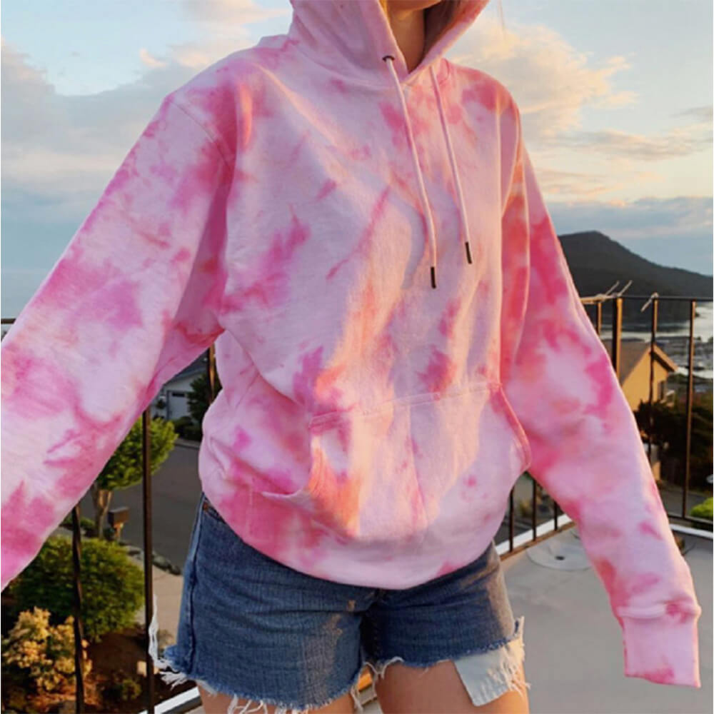 Stylish Tie-Dye Pullover Sweatshirt Hoodie