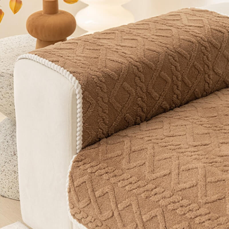 Thickened Soft Plush Sofa Protection Decoration Couch Cover