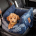 Bolstia de seguridad de viaje para el asiento de asiento de automóvil de perrito de mezclilla