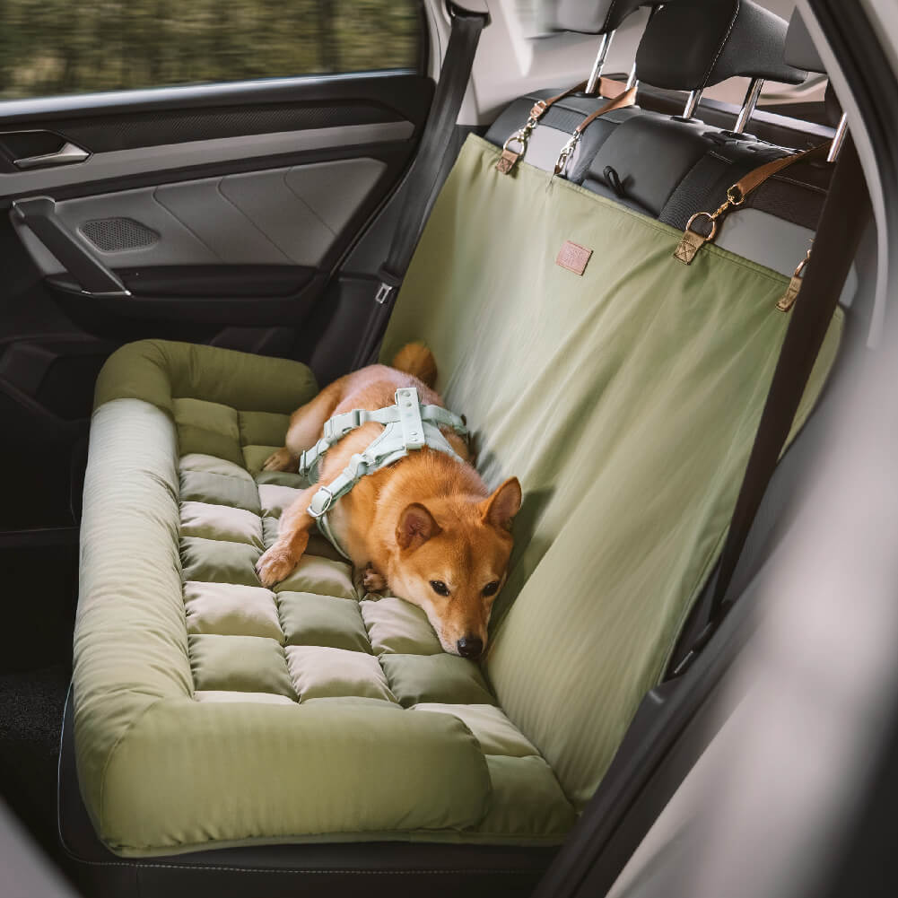 Travel Bolster Safety Back Seat Large Dog Car Seat Bed - Chessboard Lounge