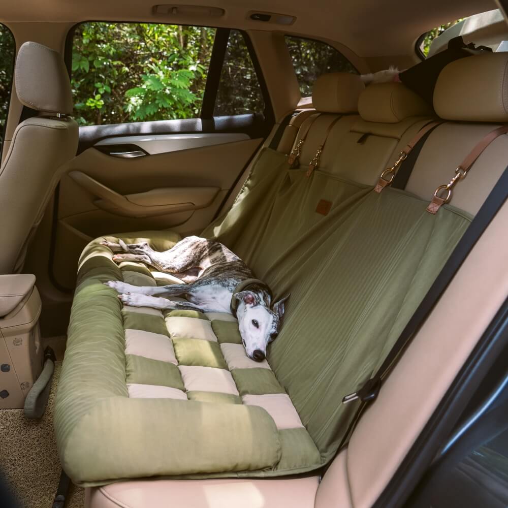 Travel Bolster Safety Back Seat Large Dog Car Seat Bed - Chessboard Lounge