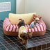 Trendy Striped Cozy Orthopedic Dog Sofa Bed - Snug Couch