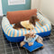 Trendy Striped Cozy Orthopedic Dog Sofa Bed - Snug Couch